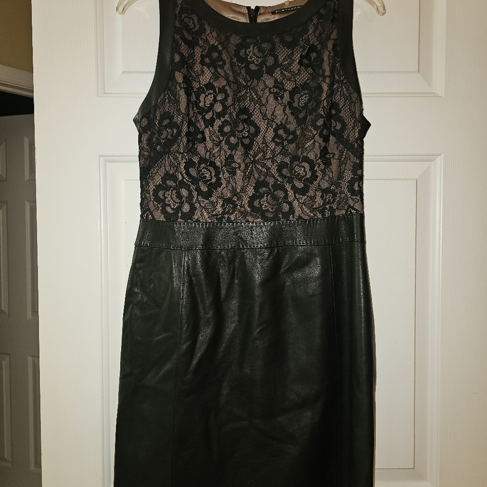 Elie Tahari faux leather dress